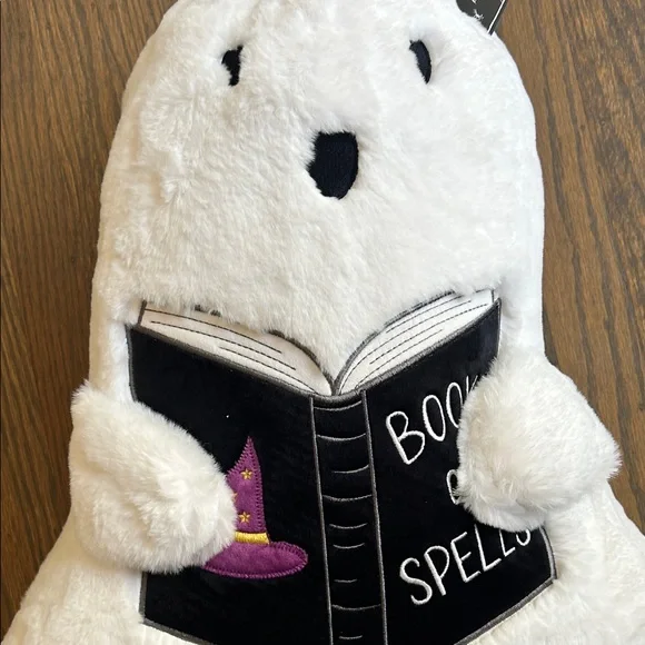 Martha Stewart Ghost Pillow with Book of Spells— white and black - Picture 4 of 6